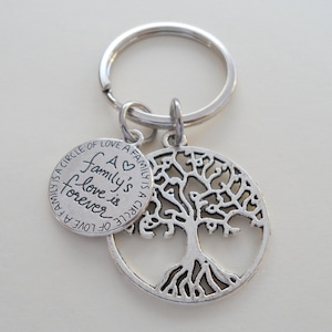 Family Tree Keychain, Family Reunion Gift Keychain, Family Love Keychain, Keychain for Mom, Gift for Mom, Tree of Life Keychain Gift