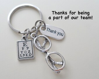 Eye Chart Optometrist Ophthalmologist Doctor Clip-On Dangle Charm for Bracelets
