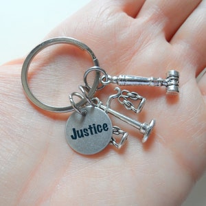 Scales of Law & Justice Keychain, Judges Gavel, Lawyer Keychain ...