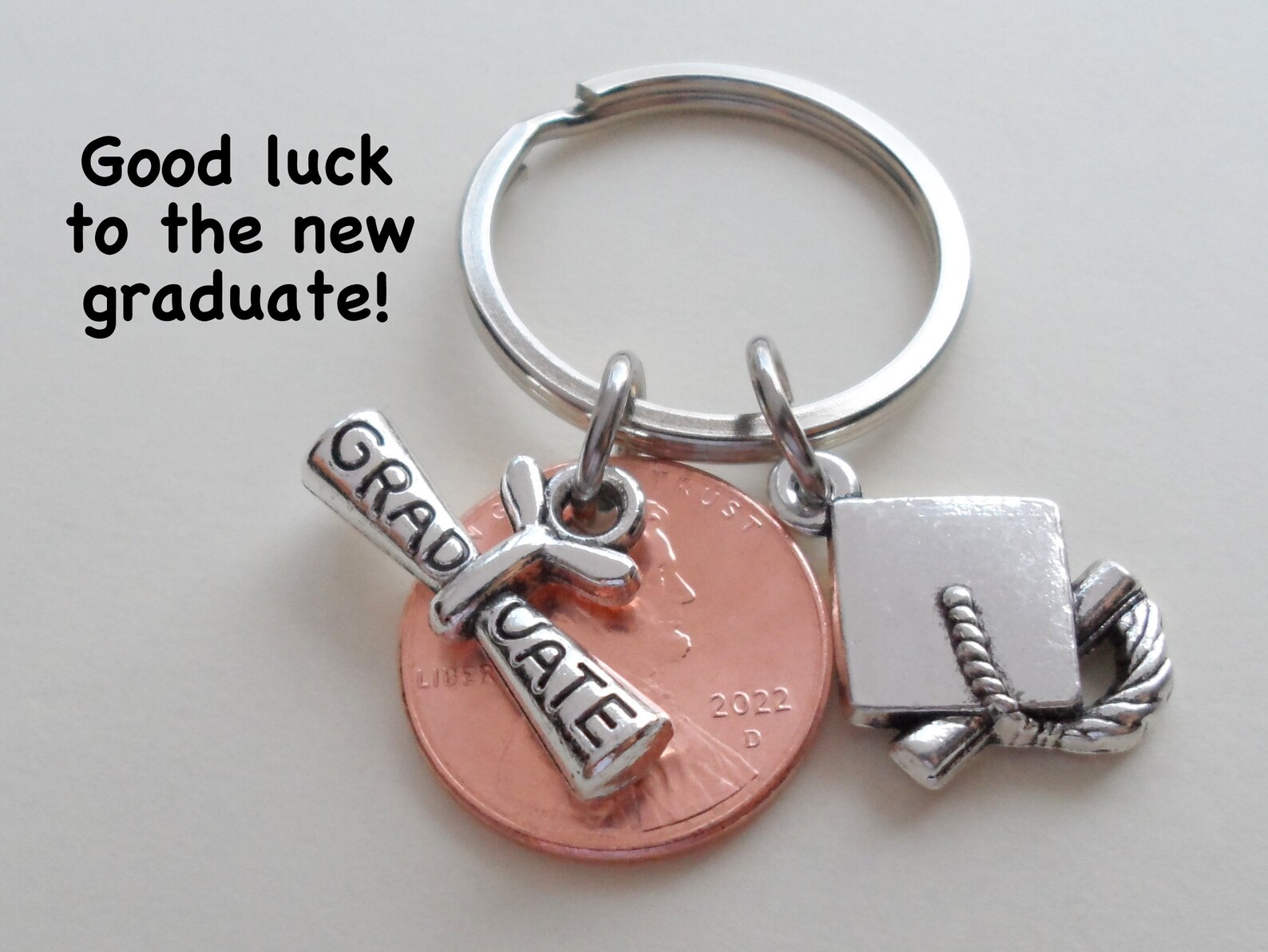 Graduate Diploma Scroll Penny Keychain Graduation Gift - Etsy