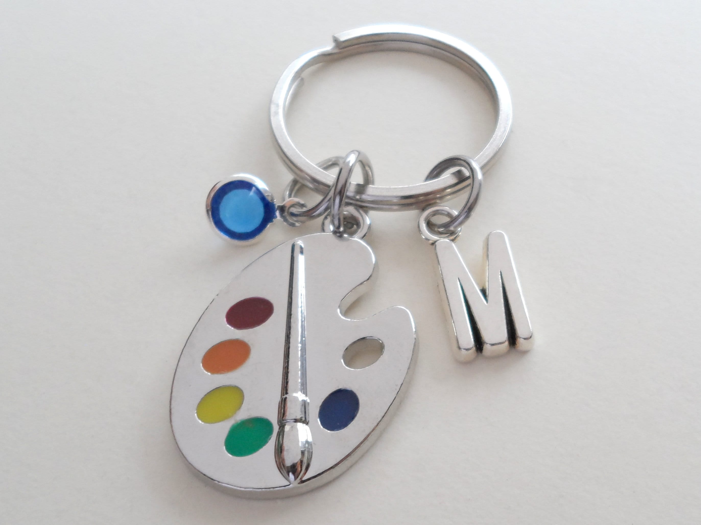 Artists Keychain, Painters Keychain, Art Palette Charm Keychain ...