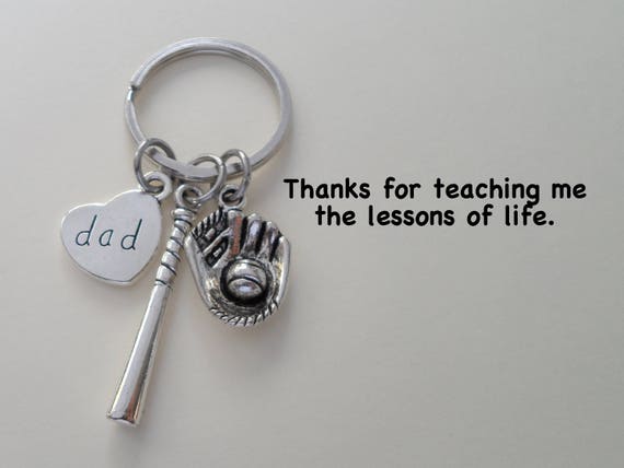 Baseball Keychain For Dad, Father's Day Gift Keychain, Fathers Gift, Gift for Dad, Baseball Dad Sport Key Chain