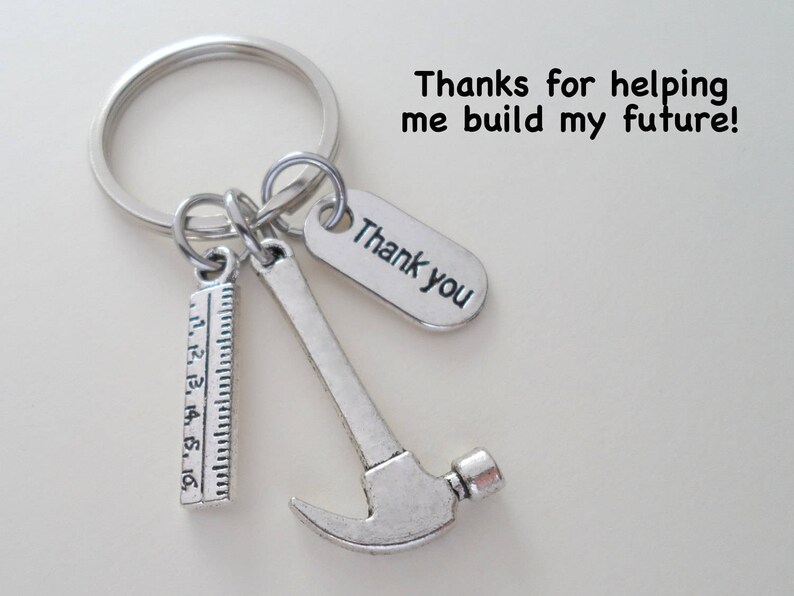 Builders Hammer Keychain Appreciation Gift Gift for Dad Etsy