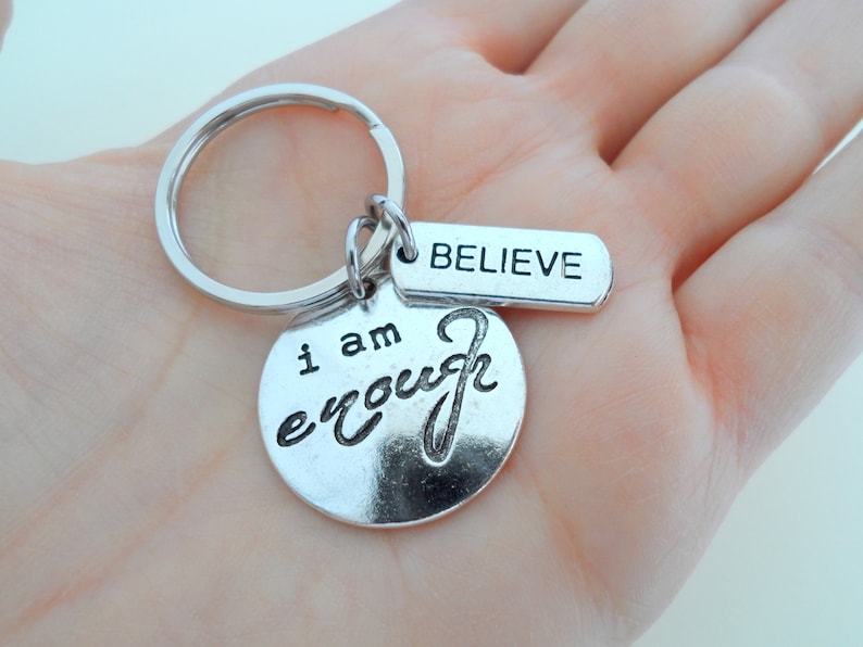 Going Away Gift Believe Keychain Graduate Gift Graduation Gift I am Enough Keychain Gift for Graduation Encourage Class of 2021 Gift