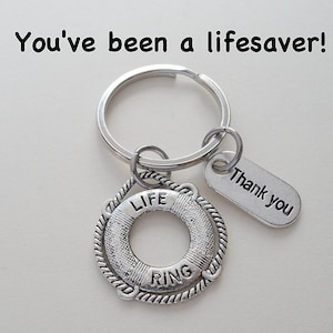Volunteer Appreciation Gift Keychain, Lifesaver Charm, Volunteer Gift, Employee Gift, Coworker Gift, Work Team Gift, Thank You Gift Teacher
