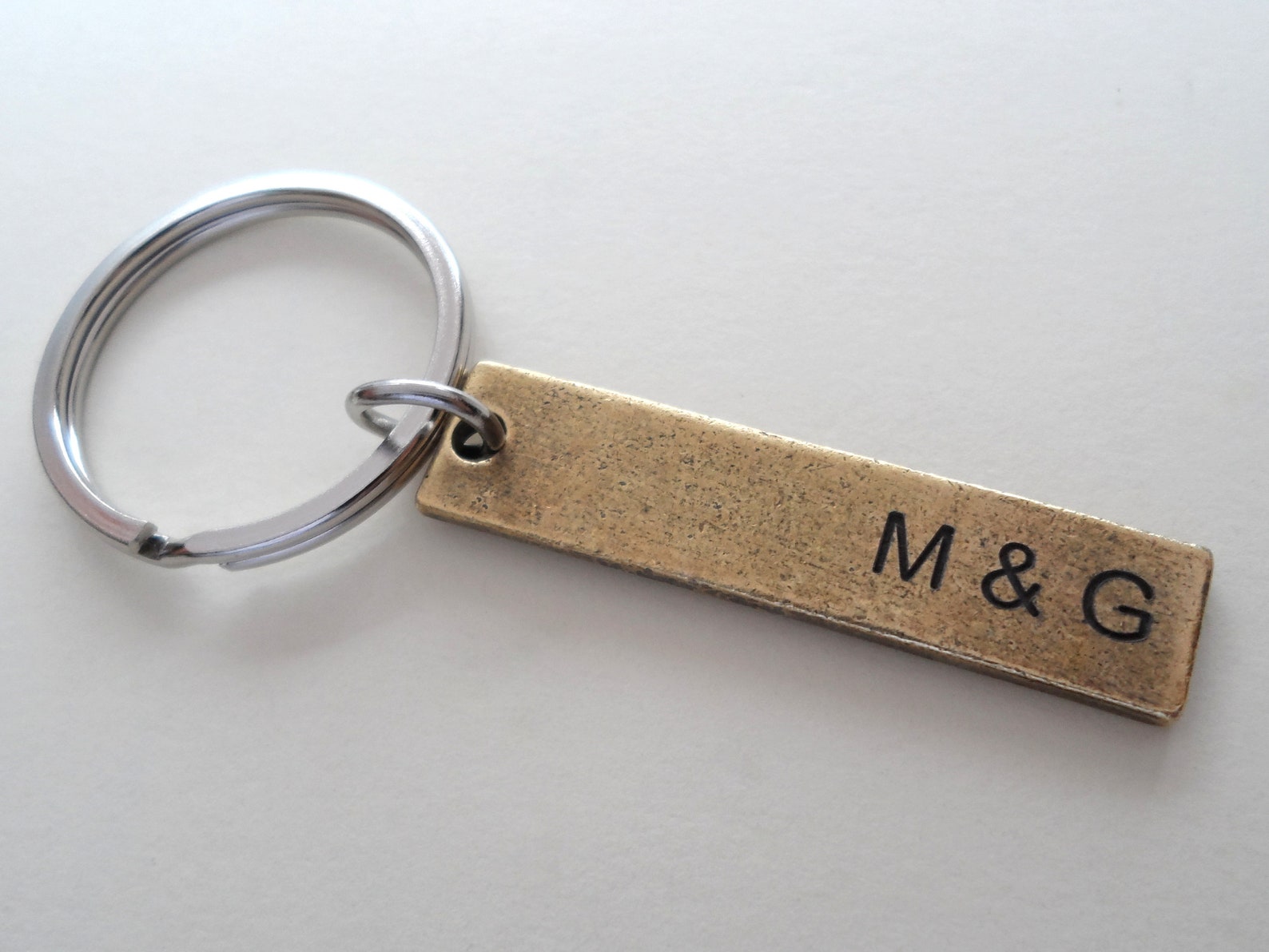 Antique Bronze Keychain Bronze Gift Couples Keychain Etsy