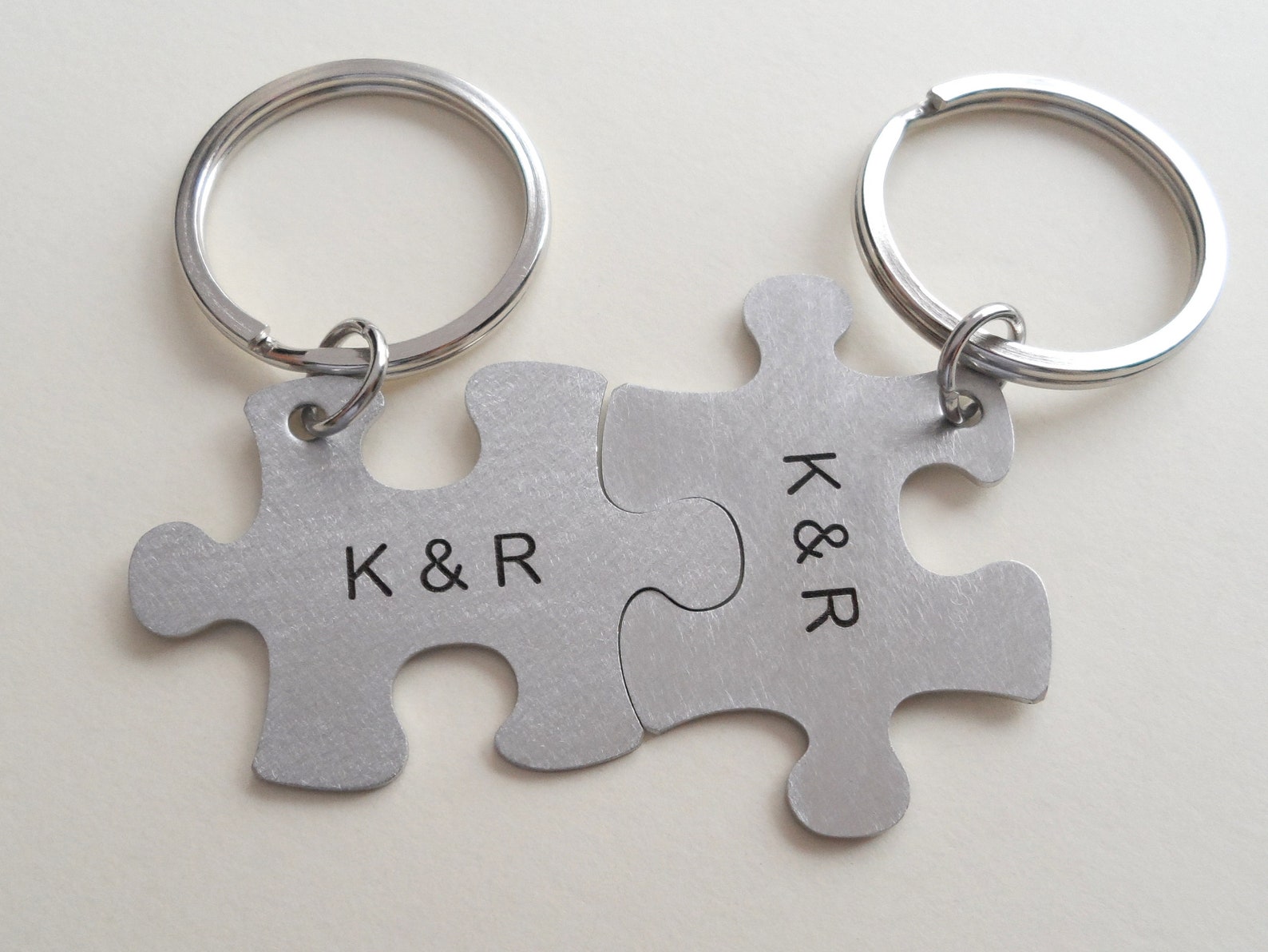 Puzzle Pieces Couples Keychain Set Matching Puzzles Key Etsy
