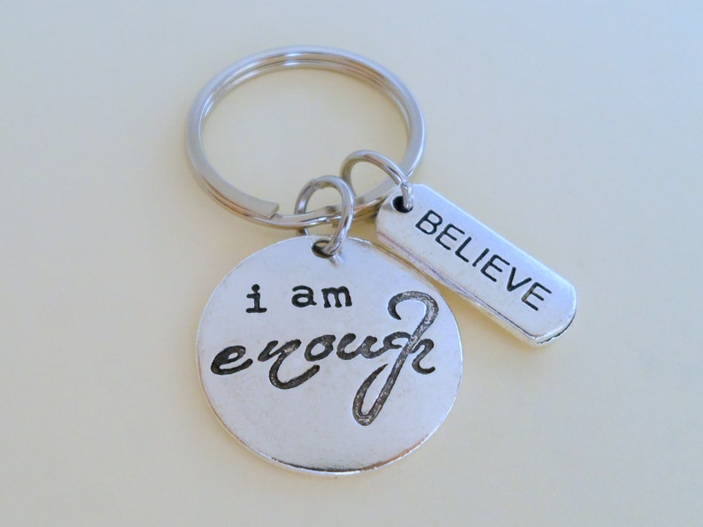 Going Away Gift Believe Keychain Graduate Gift Graduation Gift I am Enough Keychain Gift for Graduation Encourage Class of 2021 Gift
