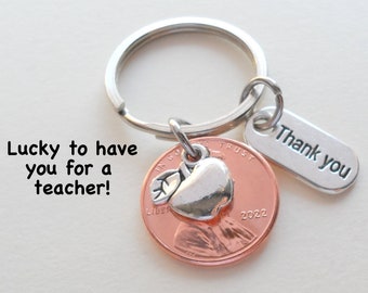 Teacher Appreciation Gift, Teacher Gift, Employee Appreciation Gift, Coworker Gift, Work Team Gift, Thank you Gift, 2022 Penny Keychain