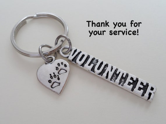 Animal Shelter Volunteer Appreciation Gift Keychain, Animal Rescue