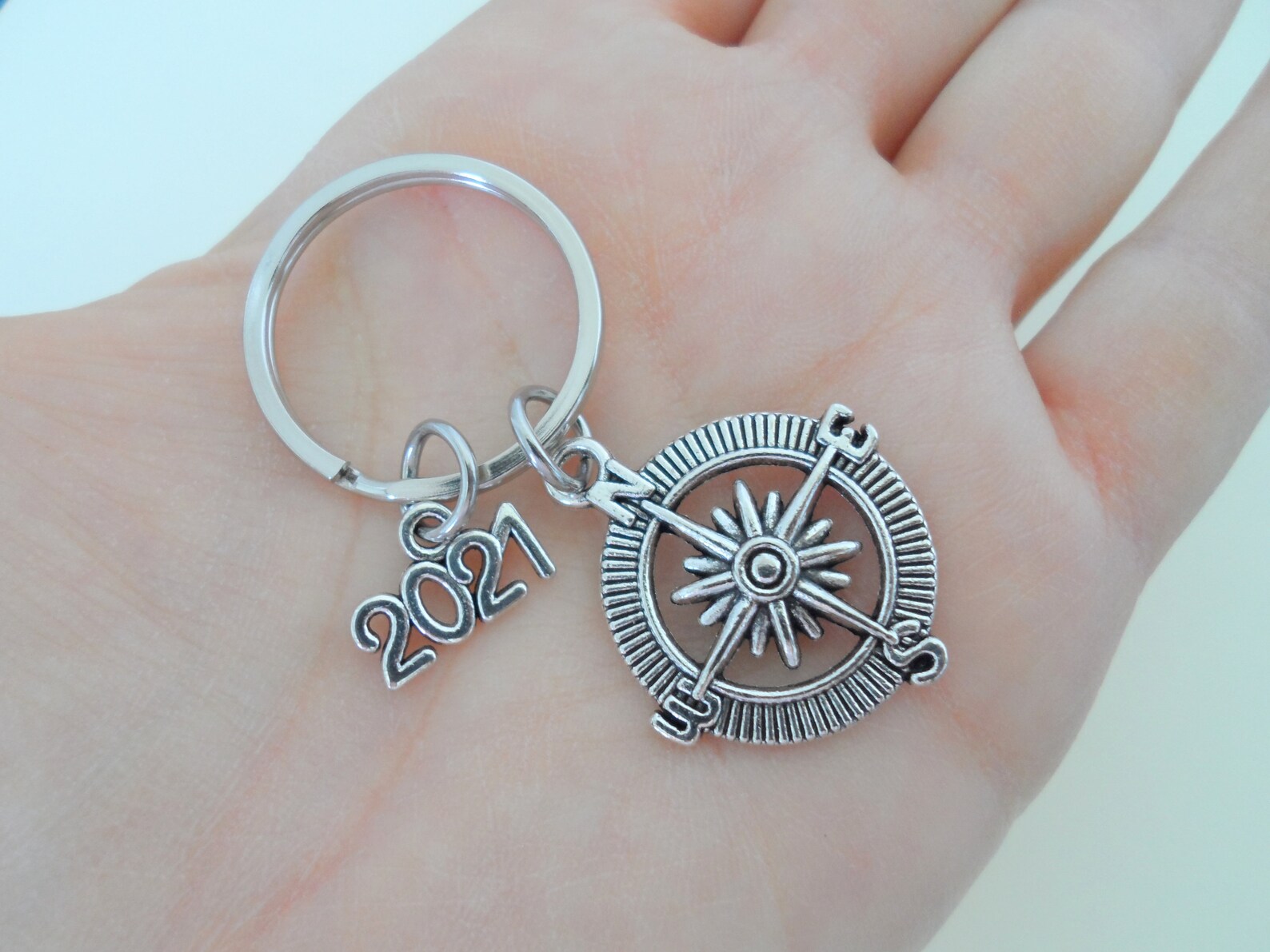 Compass Keychain Graduation Gift Gift for Graduation Etsy
