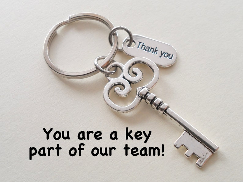 Employee Appreciation Gift Keychain Key Charm Keychain Etsy