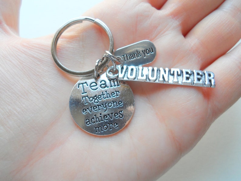 Volunteer Appreciation Gift Keychain With Team Disc Charm - Etsy
