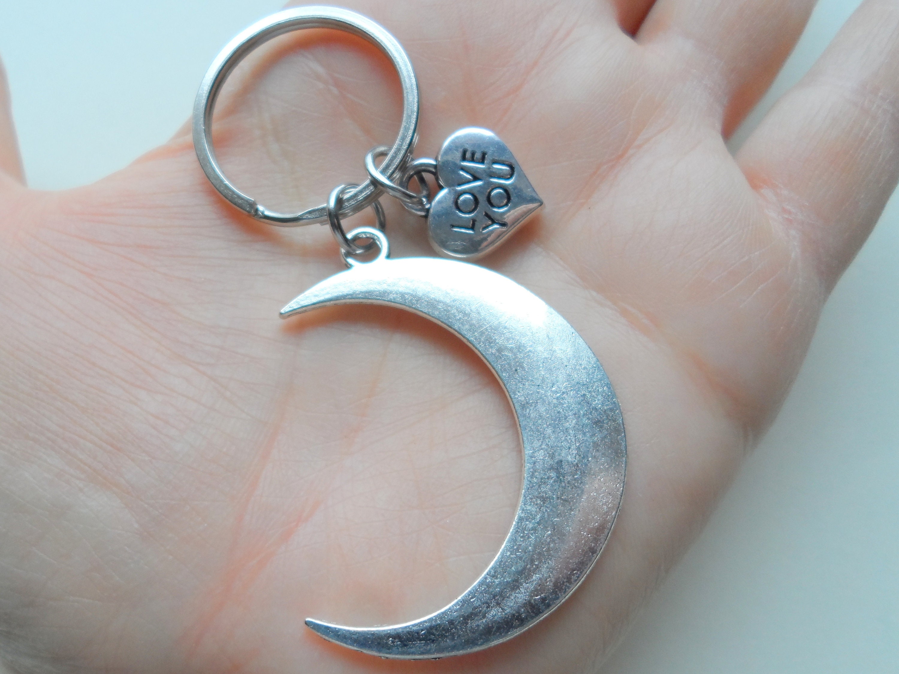 Love Half Moon Keychain