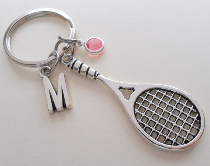 Tennis Keychain, Tennis Player Keychain, Tennis Racquet Keychain, Tennis Gift, Sport Keychain, Team Gift