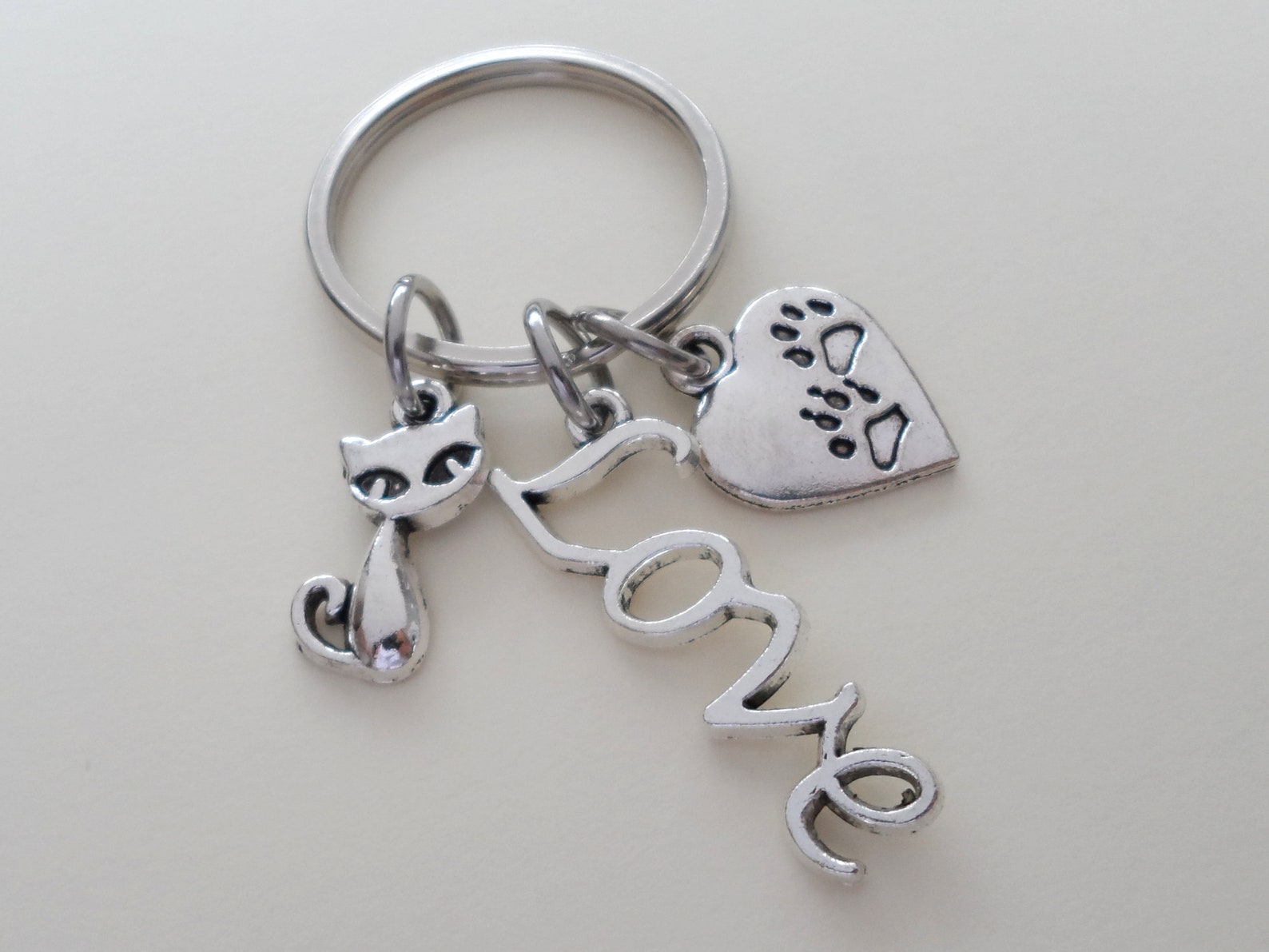 Cat Lover Keychain Cat Memorial Keychain Animal Shelter Etsy