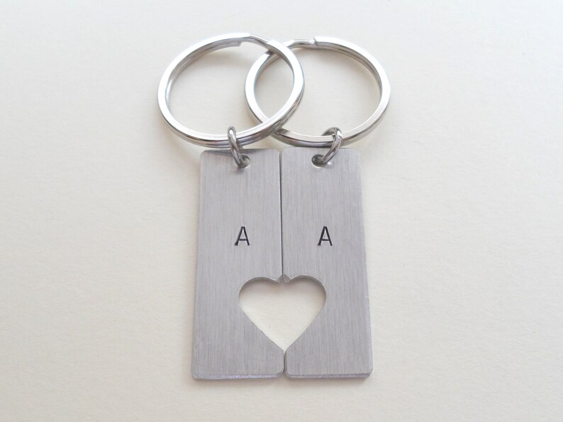 2 Aluminum Keychains Aluminum Gift Couples Keychains Etsy
