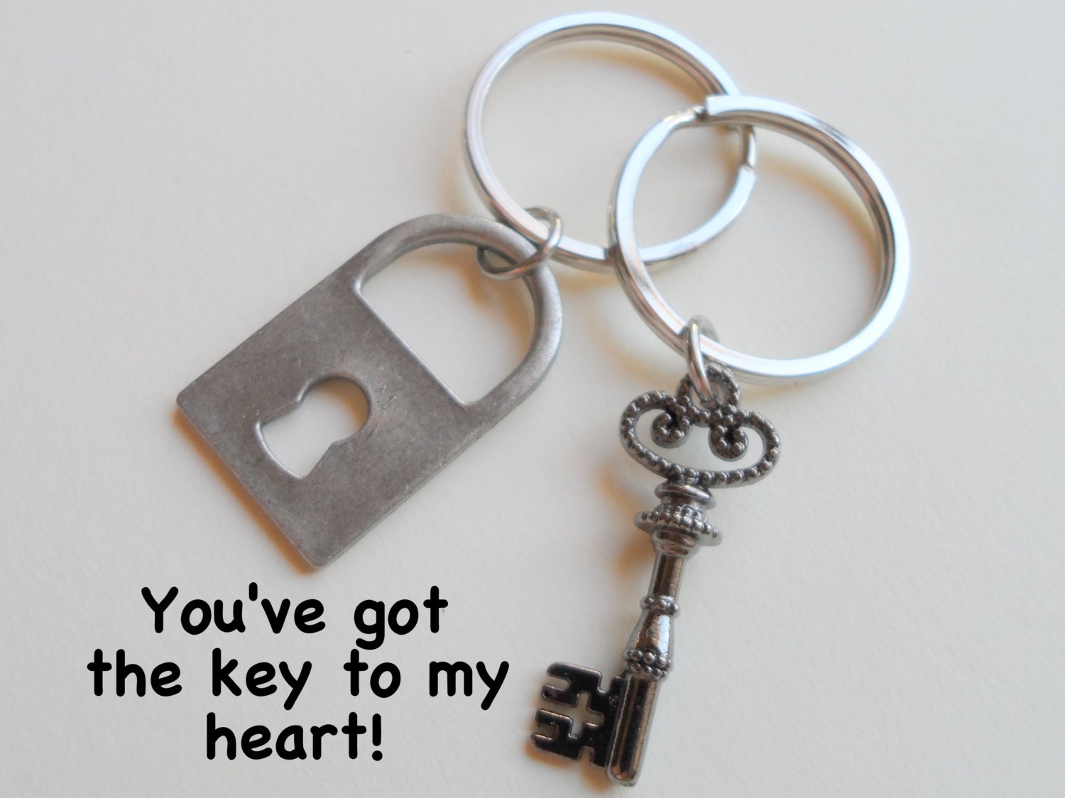 Key and Lock Keychain Set Couples Keychains Gift Husband Etsy