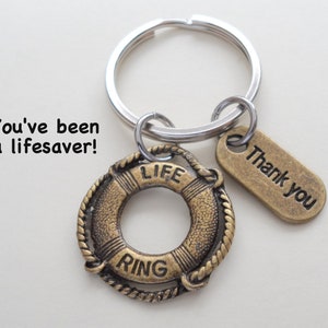 Volunteer Appreciation Gift Keychain, Bronze Lifesaver Charm, Volunteer Gift, Employee Gift, Coworker Gift, Work Team Gift Thank You Teacher