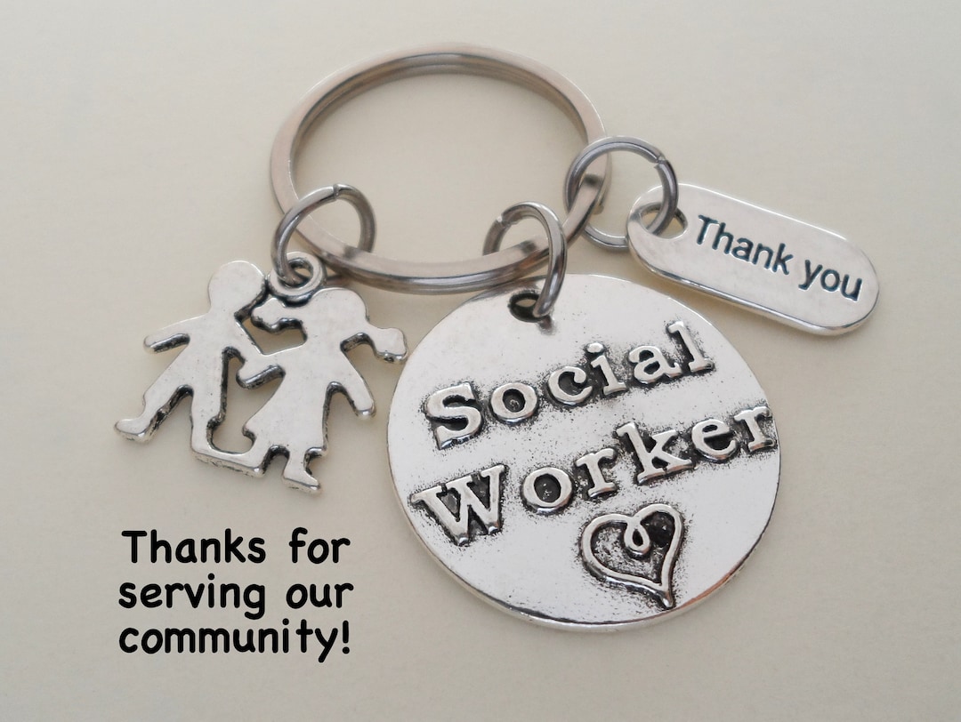 Social Worker Gift Keychain, Community Advocate Keychain, Kids Charm ...