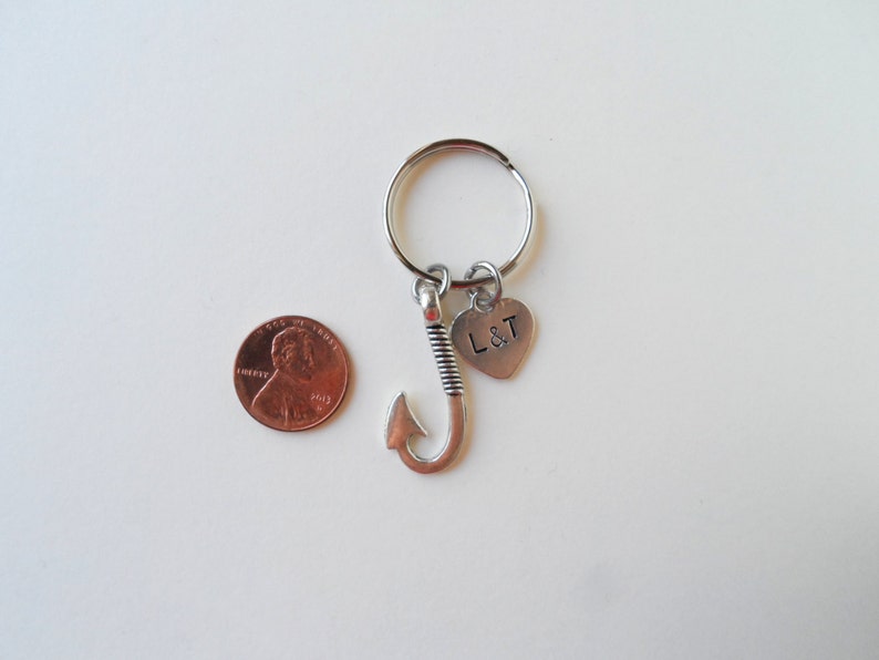 Fish Hook Keychain Couples Keychain Anniversary Gift for Etsy