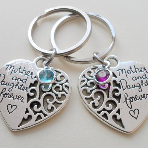 Mother and Daughter Keychain Set Mother's Day Gift Gift Etsy