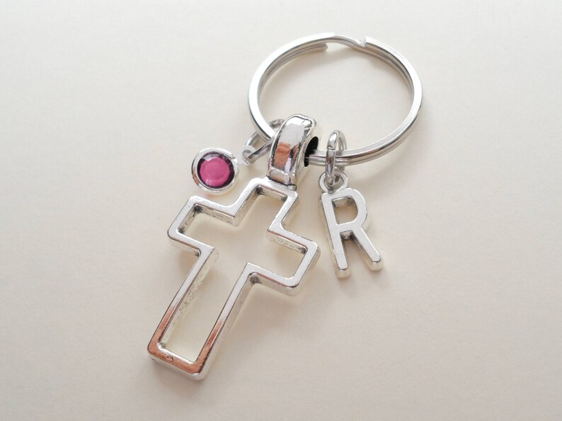 Cross Keychain Religious Keychain Christian Keychain Faith Etsy