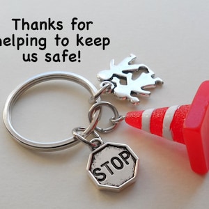 School Crossing Guard Keychain Appreciation Gift, Cross Walk Aide Gift, Employee Appreciation Gift, Coworker Gift, Engraved Thank you Gift