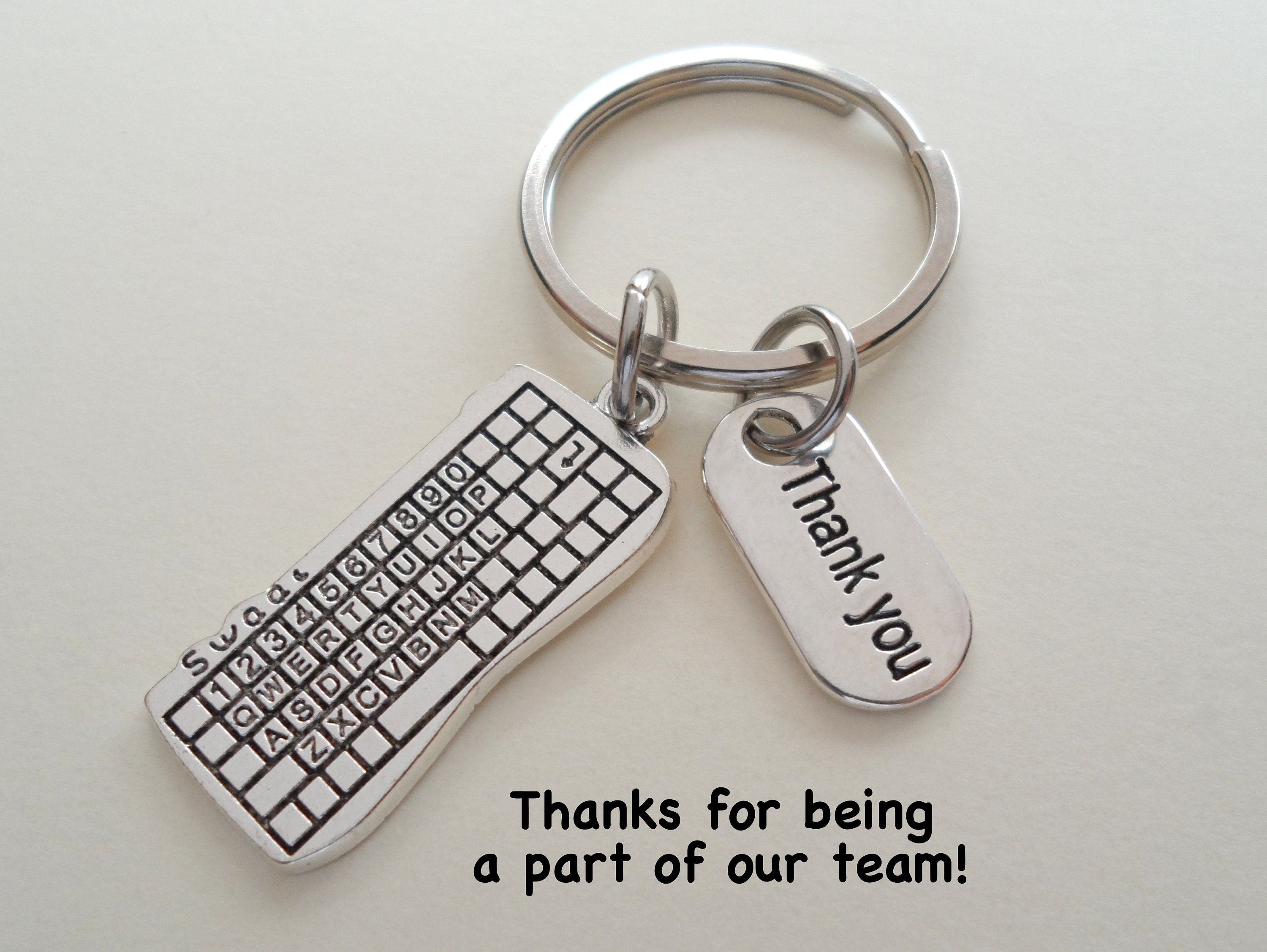 Computer Keyboard Keychain Employee Gift Keychain Telework Etsy