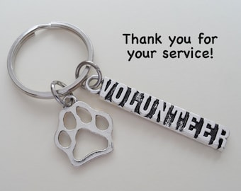 Animal Shelter Volunteer Appreciation Gift Keychain, Animal Rescue Volunteer Gift, Humane Society Volunteer, Work Team Gift, Thank You Gift