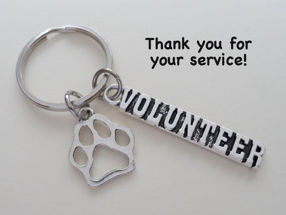 Animal Shelter Volunteer Appreciation Gift Keychain, Animal Rescue Volunteer Gift, Humane Society Volunteer, Work Team Gift, Thank You Gift
