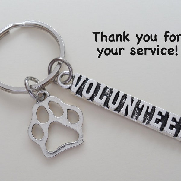 Animal Shelter Volunteer Appreciation Gift Keychain, Animal Rescue Volunteer Gift, Humane Society Volunteer, Work Team Gift, Thank You Gift