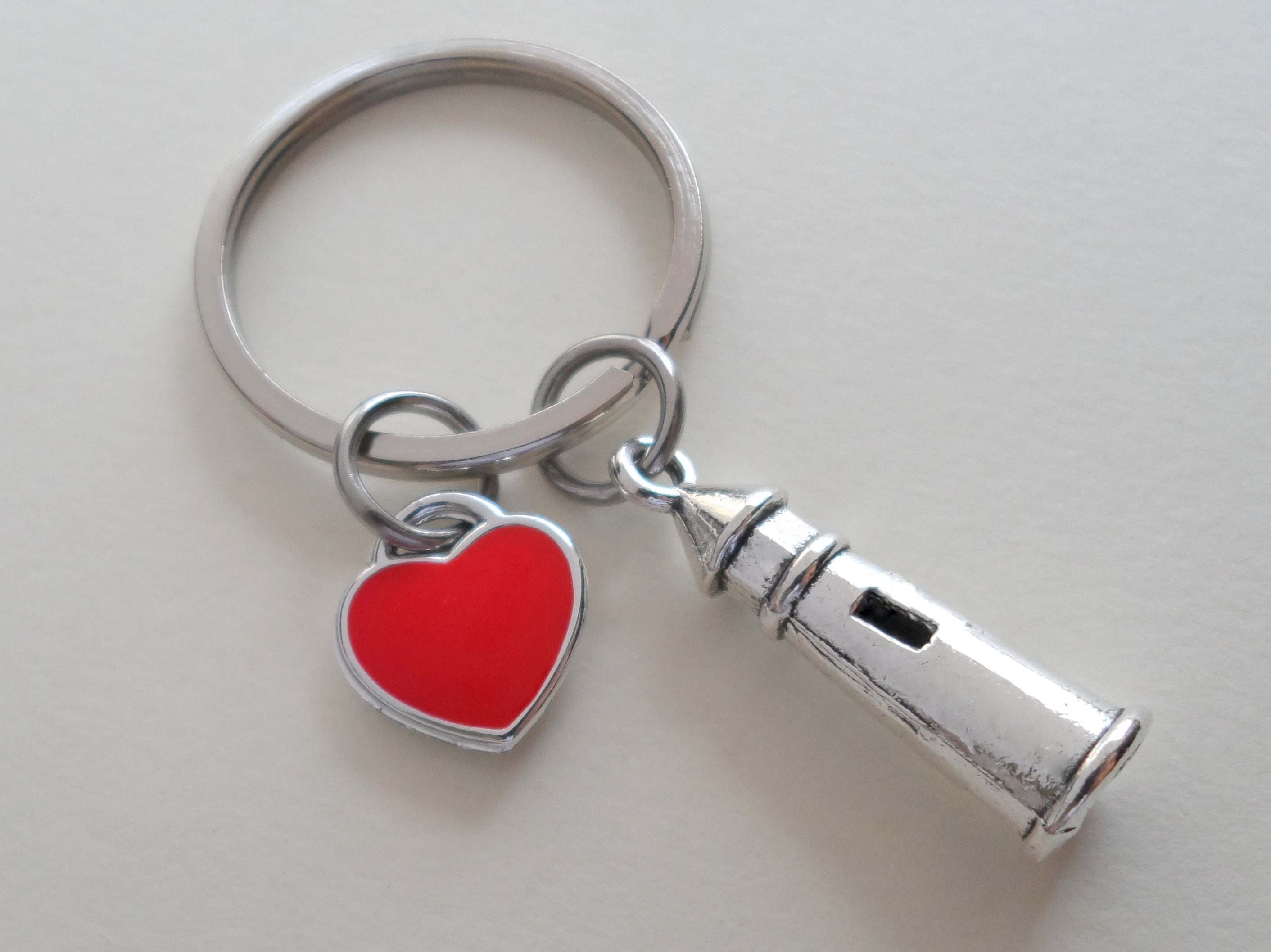 Lighthouse Key Chain Lighthouse & Red Heart Charm Keychain, Couples Anniversary Gift ...
