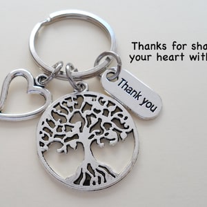 Caretaker Gift Keychain, Caregiver Gift, Tree & Heart Keychain, Religious Teacher Gift, CNA Gift, Home Aide Gift, Thank you Gift, For Friend