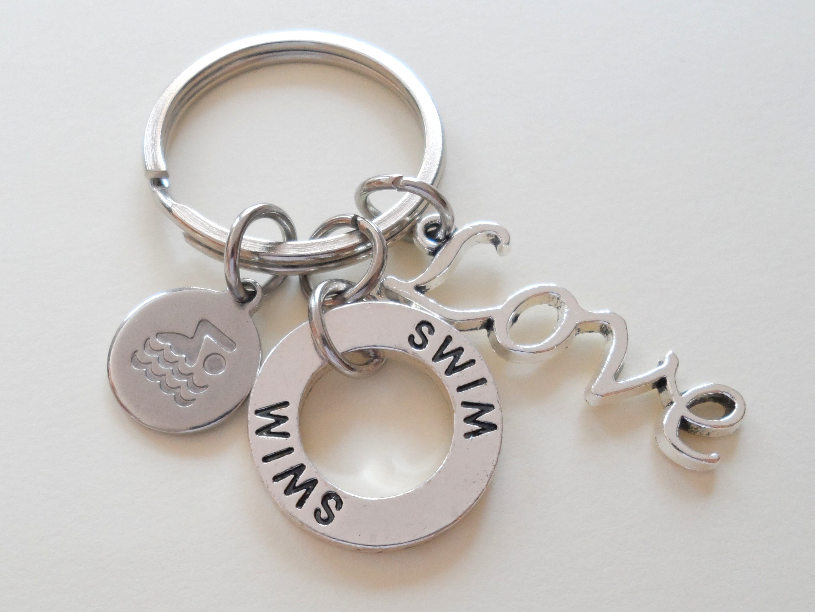 Swimmer Keychain Swimming Keychain Swim Keychain Love Etsy