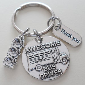 Awesome Bus Driver Keychain, Appreciation Gift Keychain, School Bus Driver Gift, Employee Appreciation Gift, Coworker Gift, Thank you Gift