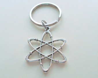 Atom Keychain, Science Keychain, Physics Keychain, Graduation Gift, Gift for Graduate, Chemistry Keychain