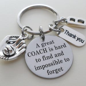 Sport Coach Keychain Gift, Coach Appreciation Gift, Baseball Coach Gift, Softball Coach Gift, Football Coach Gift, Soccer Coach Gift, Letter