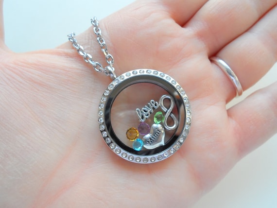 Buy Floating Locket Necklace 4 Best Friend Necklace Butterfly Jewelry  Sterling Silver Mothers Necklace Birthstone Online in India - Etsy