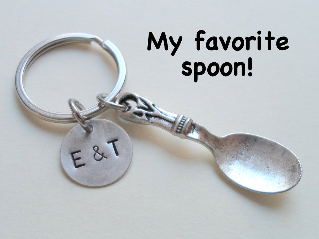 Spoon Keychain, Couples Keychain, Anniversary Gift for Boyfriend, Gift ...