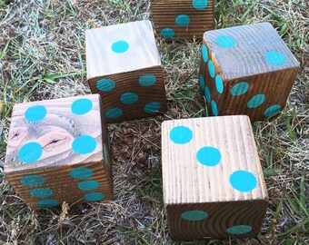 Yard Dice Game, Yardzee, Yahtzee, Jumbo Dice, Wooden Yard Game, Wooden Toy, Woodworking Game, Montessori Game, Camping Game, Camping, Beach