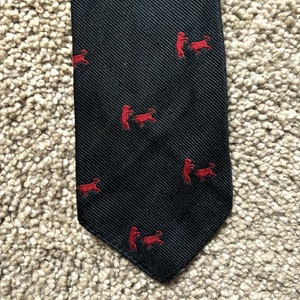 Cravatta Toros Blu Navy E Rossa - 100% Seta Artificiale, Fatta A Mano In Spagna - 3