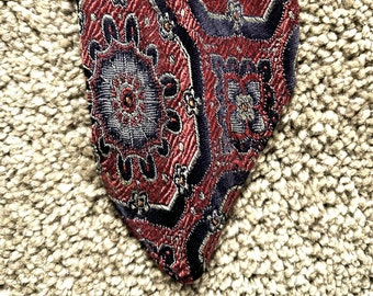 Vintage 30s Longlife Cravats Pink Blue Brocade Tie