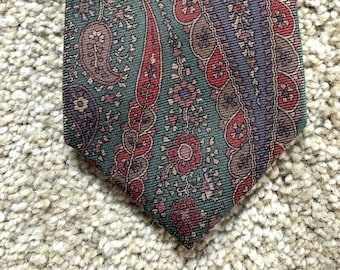 Vintage 80s Mannex Cravats Ancient Madder Paisley Tie