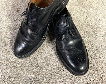 Vintage 80s Allen Edmonds Macneil Burgundy Shell Cordovan Longwing