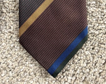 Neuere Vintage Charvet Multicolor Streifen Gemusterte Krawatte
