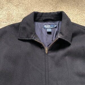 ジャケット・アウター 1990's Polo by Ralph Lauren Wool Jacket Vintage Polo Ralph Lauren Navy Blue Wool Coat XL - Etsy
