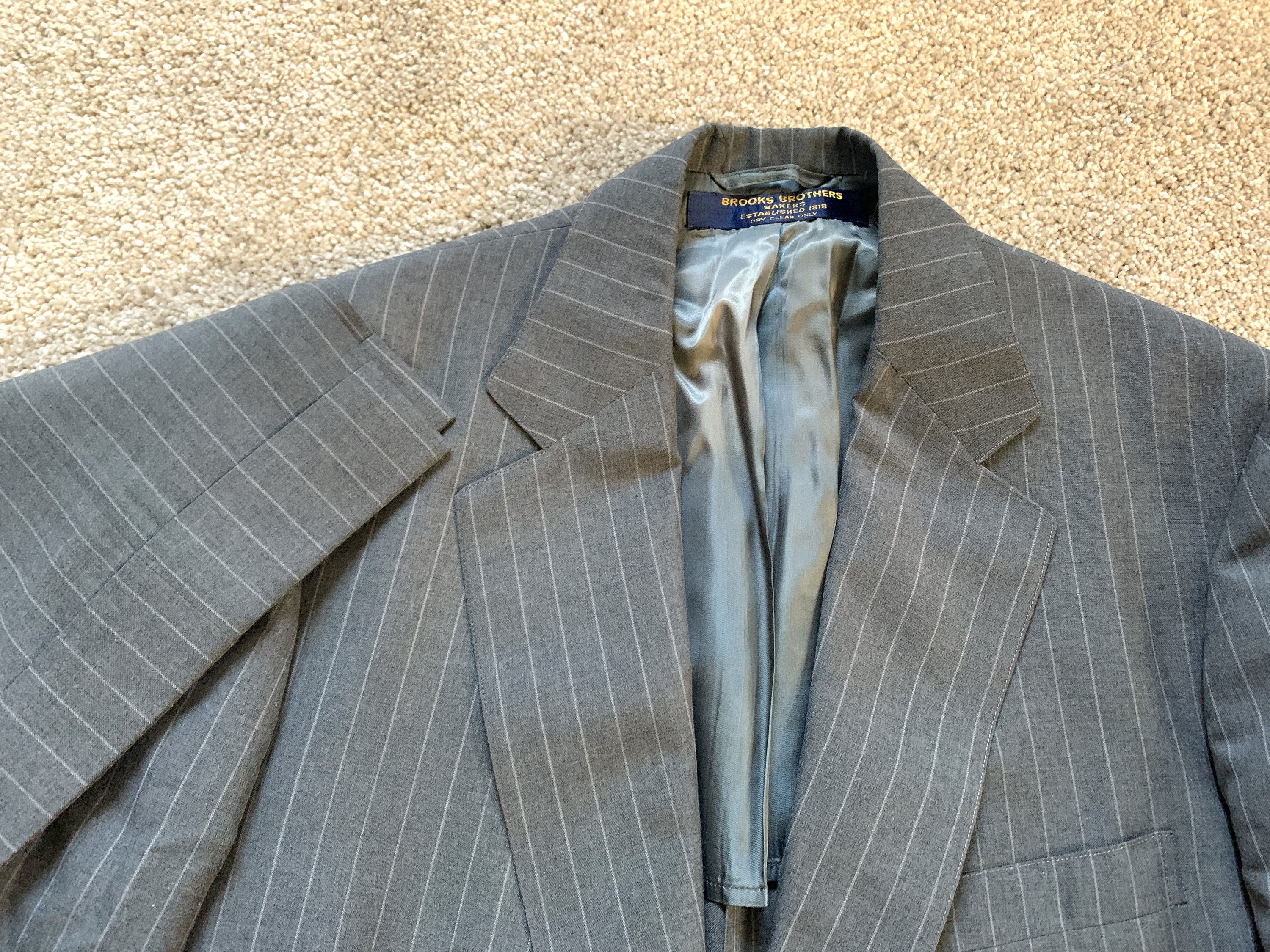 Vintage 80s 1980 Dated Brooks Brothers Own Make Gray Pinstripe Sack Suit - Etsy Vintage 80s 1980 Dated Brooks Brothers Own Make Gray Pinstripe Sack Suit - Etsy