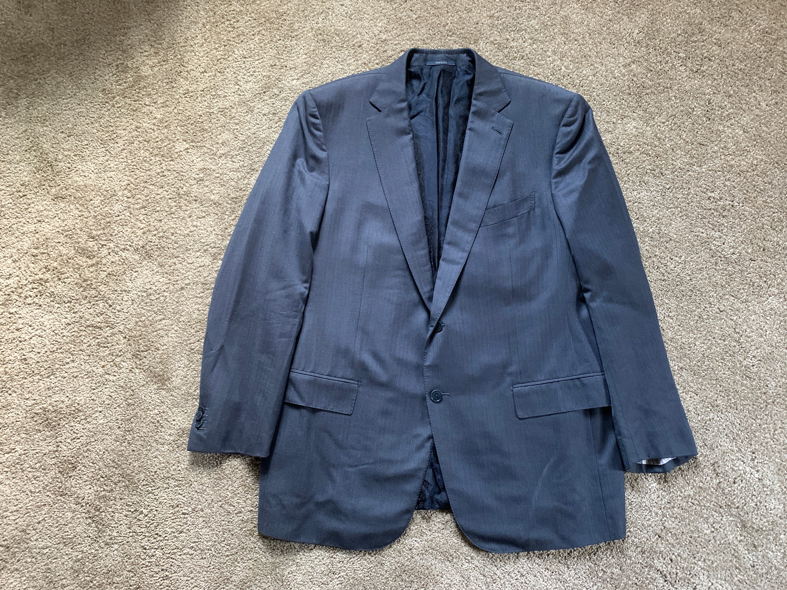 Lanificio Zegna Trofeo Navy Blue Wool Suit – StudioSuits