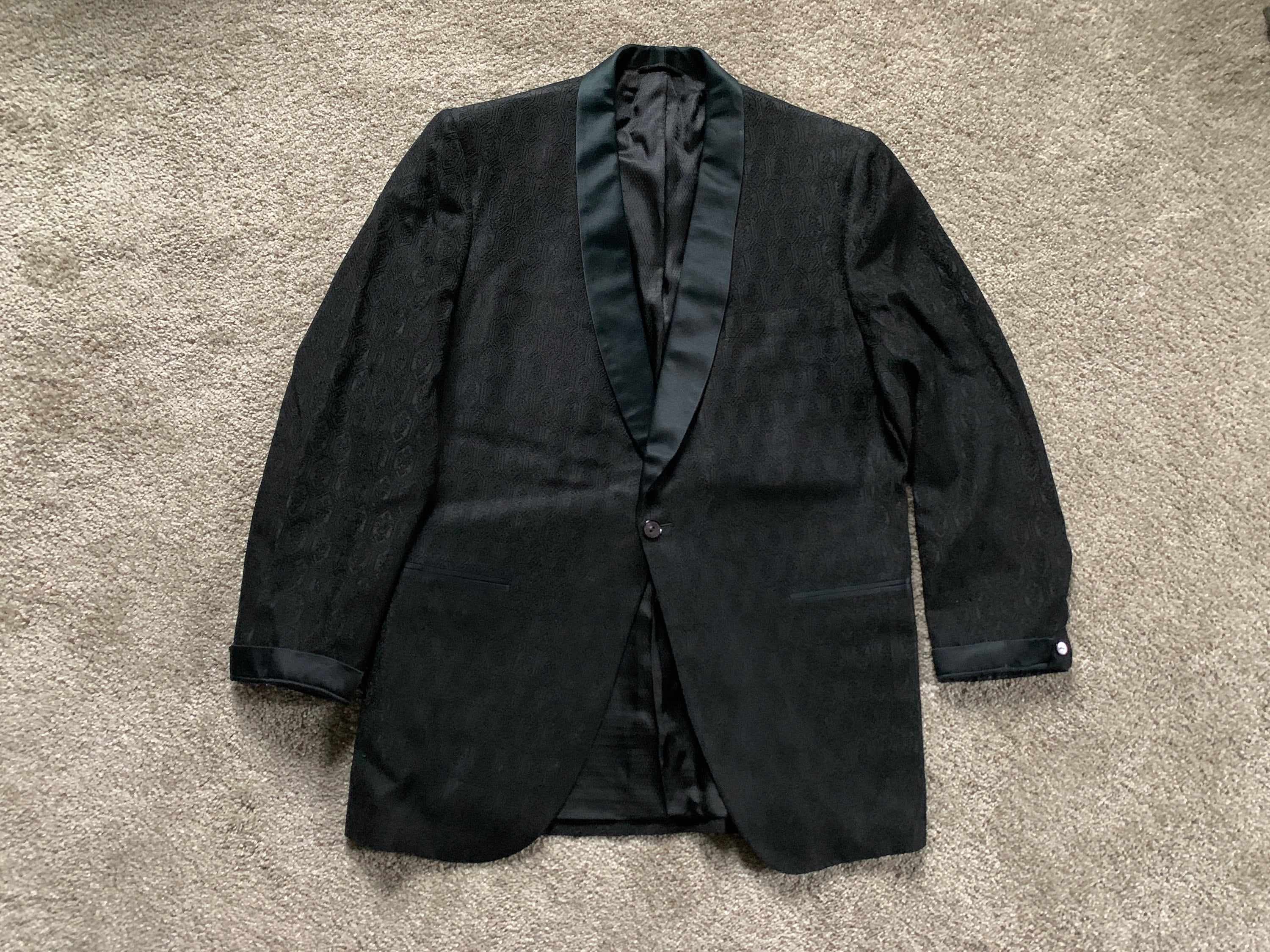 VTG After Six By Rudofker Black Tuxedo Dinner Jacket Mens